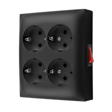 Gniazdo wtyczkowe IP20 Schuko 4-krotne IP20 Simon Aquaclick