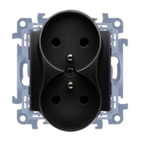 驚きの価格 - 10 SIMON z/u podwójne Gniazdo czarny CGZ2M.01 10 SIMON mat アイドルグッズ
