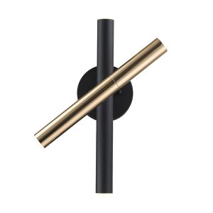 NORMA KAMALI KK2273PL145001 関税送料込 Kinkiet LOYA LED 3x5W 3000K - czarny/złoty Kinkiety SPOT