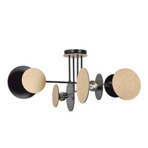 Lampa sufitowa ZITA 4 BLACK 4xE27 - czarny Oprawy Sufitowe
