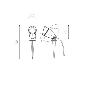 Reflektor ogrodowy FLOKI Spike LED 6W 4000K IP65 - czarny