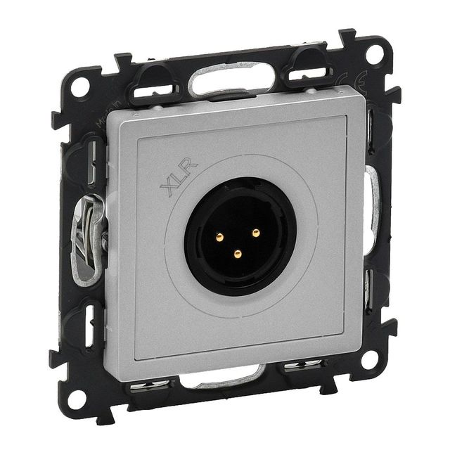 Gniazdo XLR męskie 3-biegunowe Valena Life 753374 - Aluminium