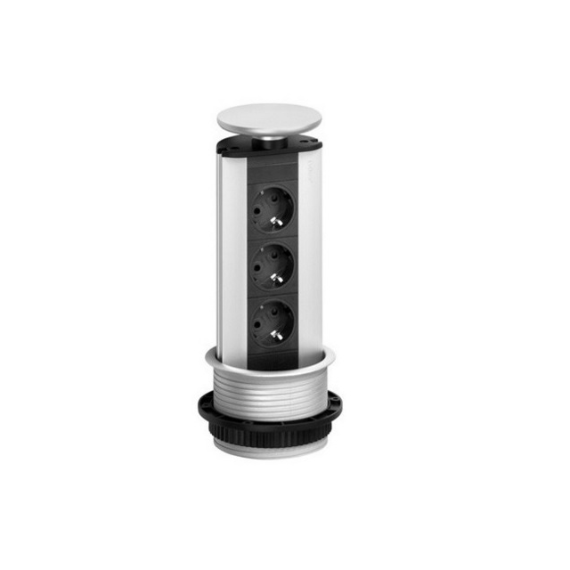 Kolumna blatowa EVOline Port 3x230V - pokrywa aluminium