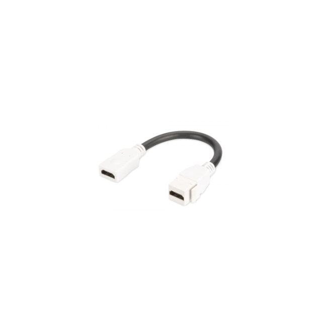 Gniazdo HDMI 2.0 Keystone - przelotowe z przewodem 10 cm
