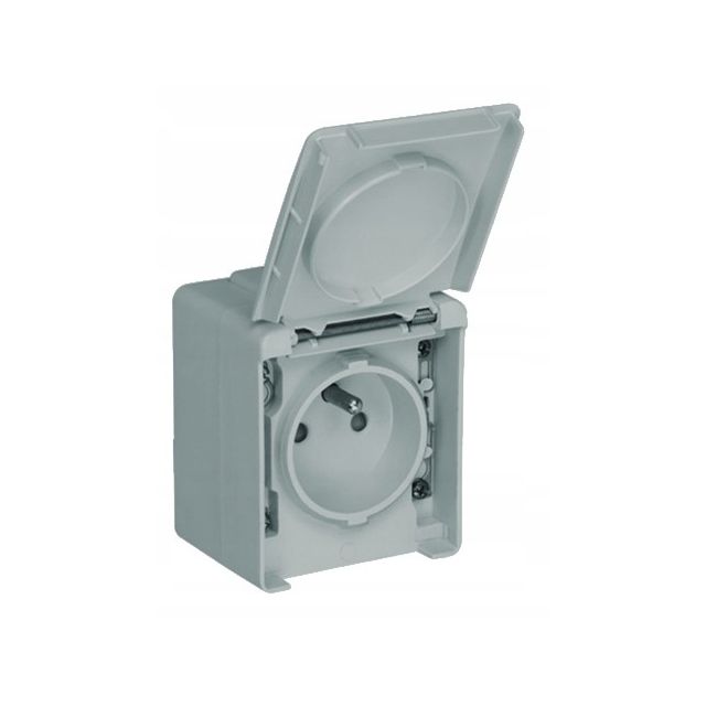 Gniazdo hermetyczne IP65 Waterproof 48 Efapel -szary