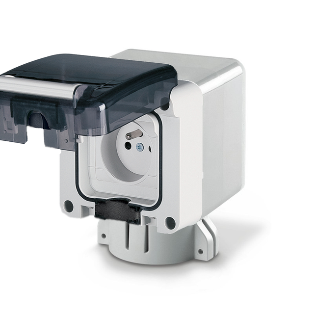 Gniazdo hermetyczne IP66 do montażu na słupku 50-60 mm Scame Protecta