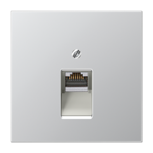 Gniazdo komputerowe 1xRJ45 JUNG LS990 metal - aluminium