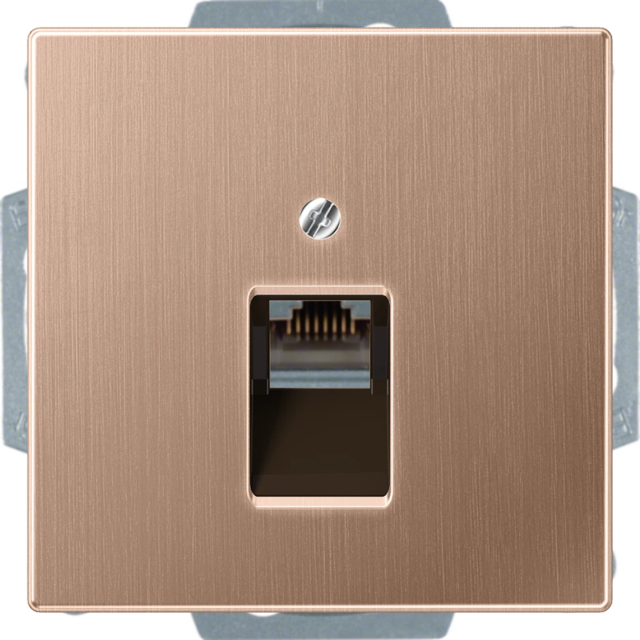 Gniazdo komputerowe 1xRJ45 JUNG LS990 metal - brąz szczotkowany