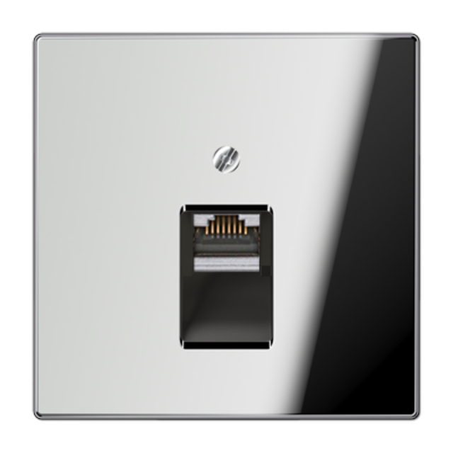 Gniazdo komputerowe 1xRJ45 JUNG LS990 metal - chrom