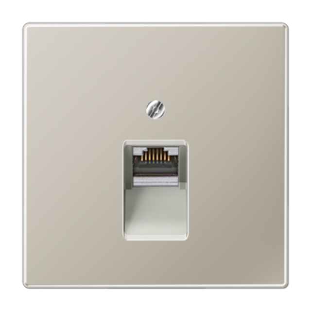 Gniazdo komputerowe 1xRJ45 JUNG LS990 metal - stal nierdzewna