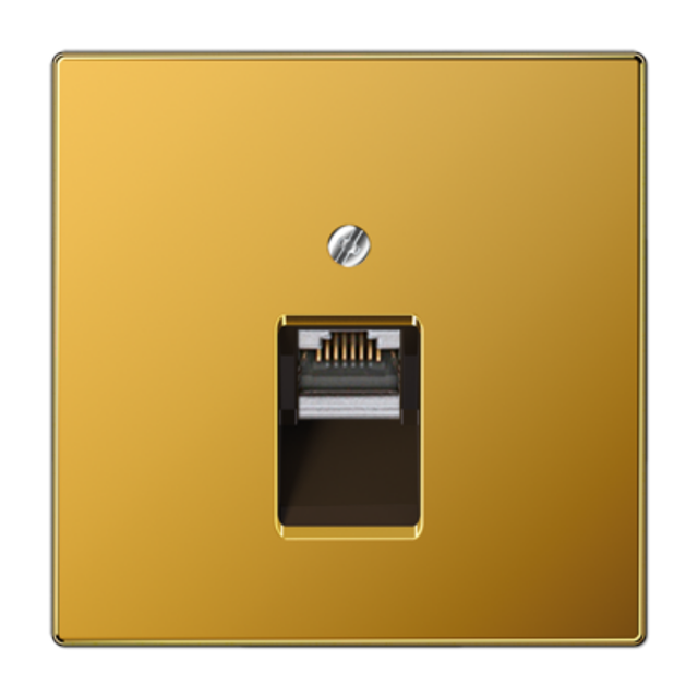 Gniazdo komputerowe 1xRJ45 JUNG LS990 metal - złoty 24K