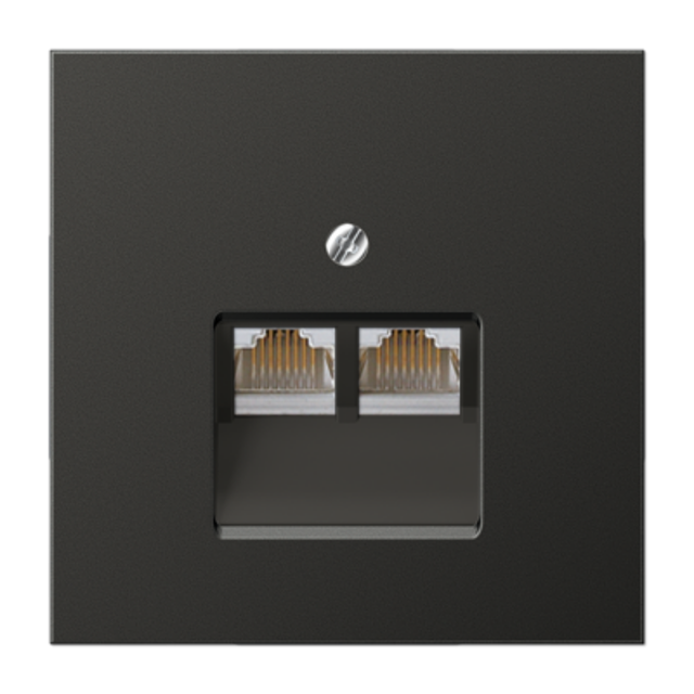 Gniazdo komputerowe 2xRJ45 JUNG LS990 metal - antracyt