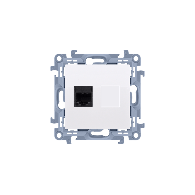 Gniazdo RJ45 kat. 6 UTP z wkładem keystone Simon 10 - biały