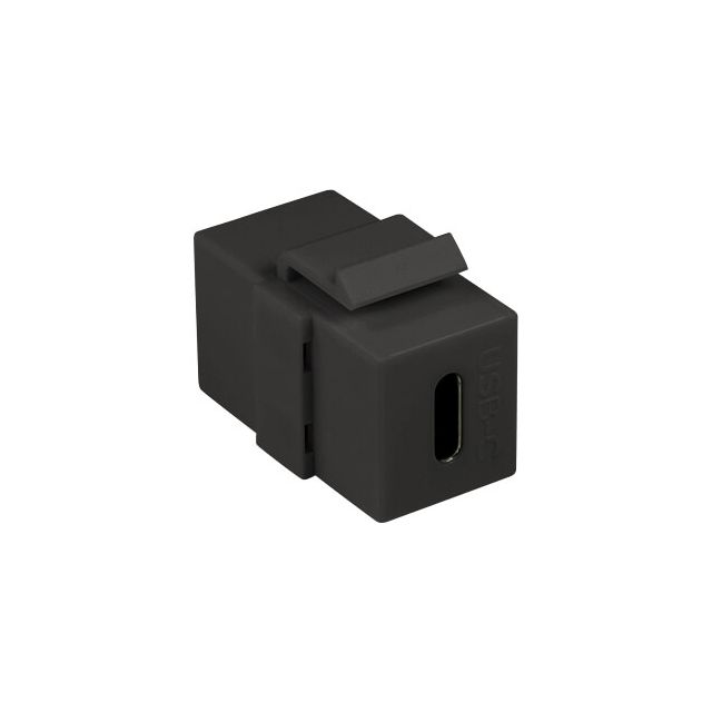 Gniazdo USB 3.1 Keystone typ C - czarny