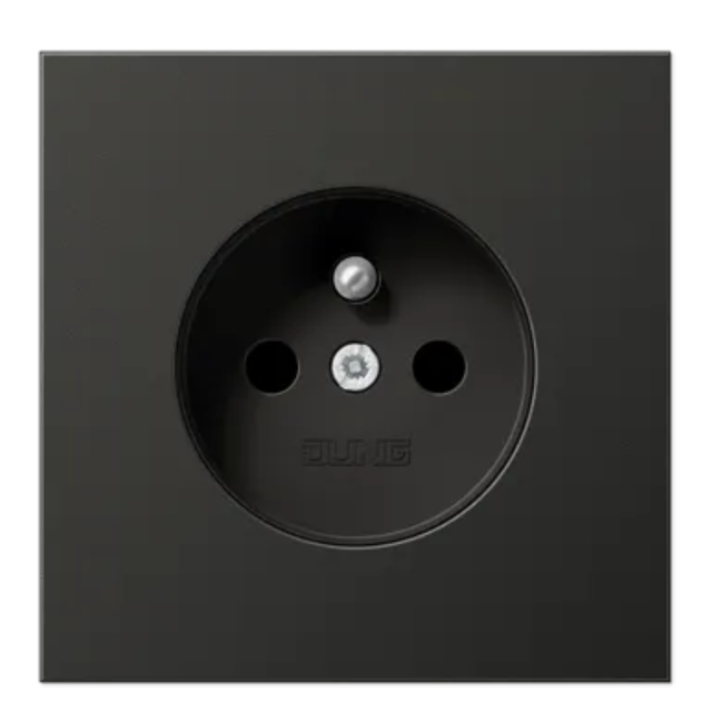 Gniazdo z/u JUNG LS 990 metal - antracyt
