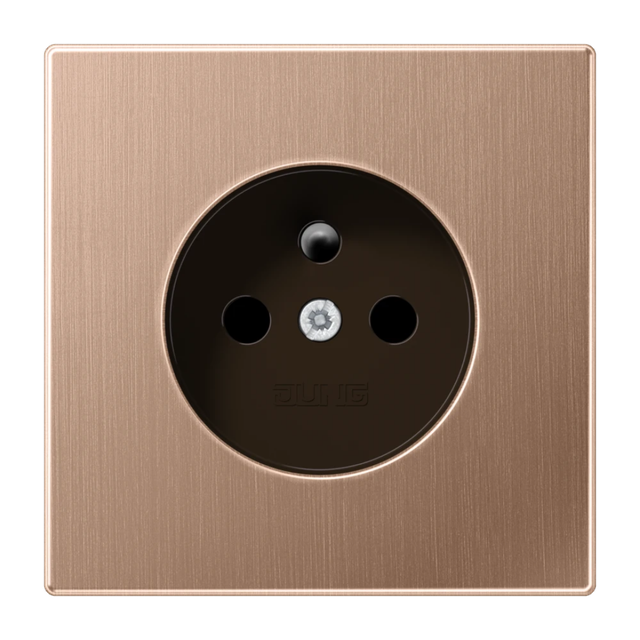 Gniazdo z/u JUNG LS 990 metal - brąz szczotkowany