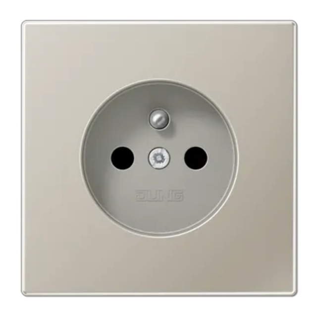 Gniazdo z/u JUNG LS 990 metal - stal nierdzewna