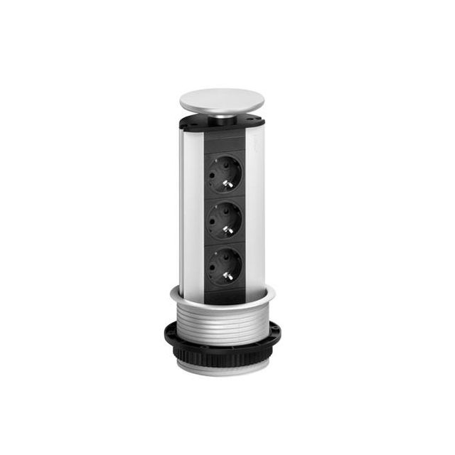 Kolumna blatowa EVOline Port 3x230V - pokrywa biała