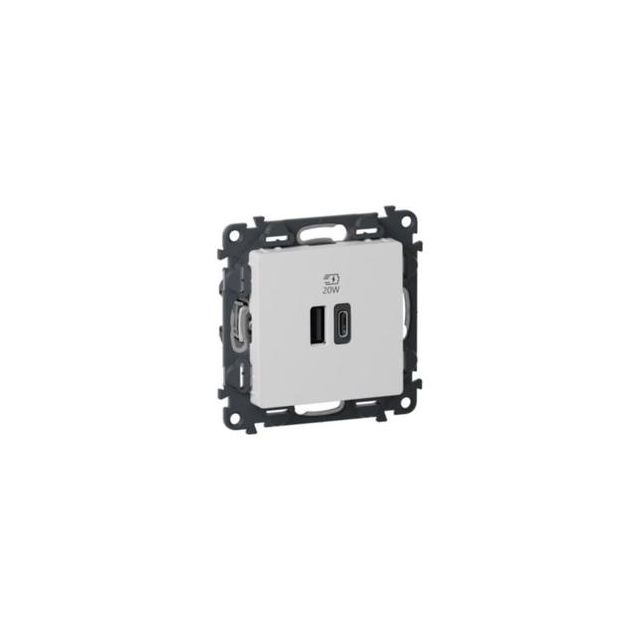 Ładowarka USB A+C 20 W Power Delivery Valena Life 753156 - Biały