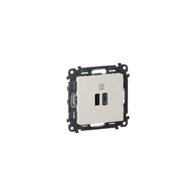 Ładowarka USB A+C 20 W Power Delivery Valena Life 753256 - Kremowy