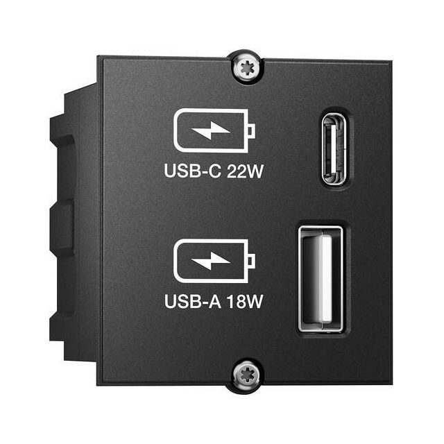 Ładowarka USB A+C 5V 2.4 Bachmann - czarny