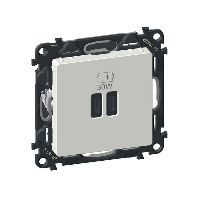 Ładowarka USB C+C 30 W Valena Life 753103 - Biały