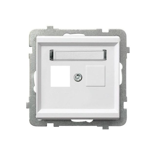Adapter gniazd typu keystone poj. Ospel Sonata biały