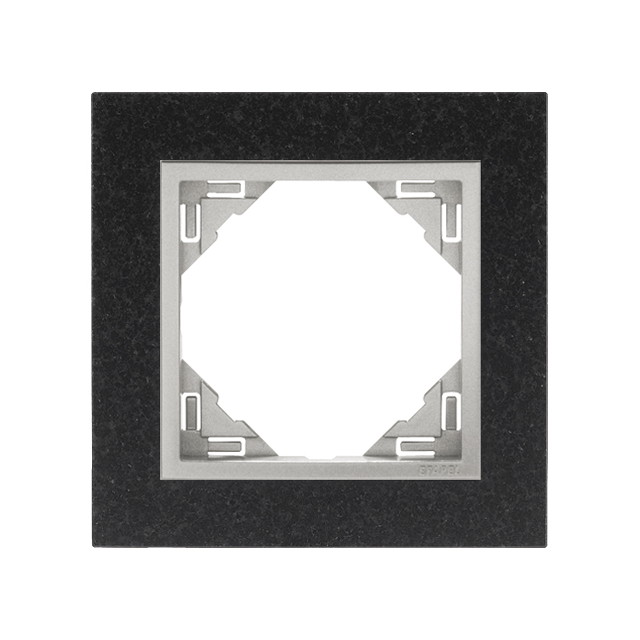 Ramka pojedyncza Logus 90 seria Petra - Granite/Aluminium