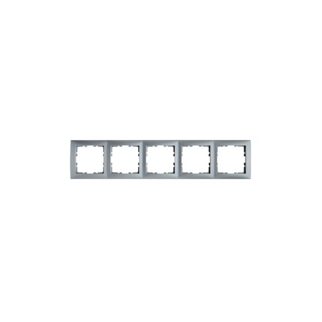 Ramka pięciokrotna B.Kwadrat - aluminium mat