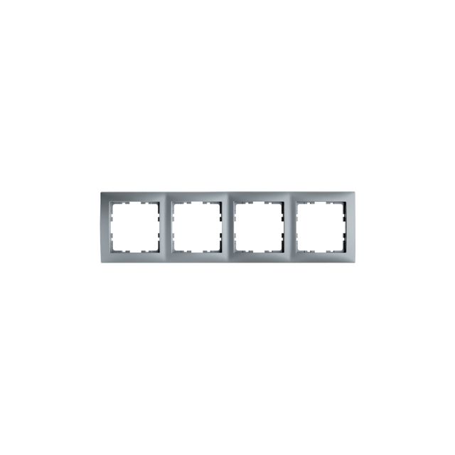 Ramka poczwórna B.Kwadrat - aluminium mat