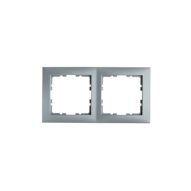 Ramka podwójna B.Kwadrat - aluminium mat