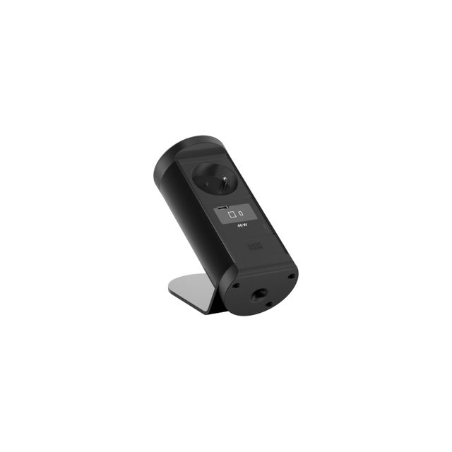 Wolnostojąca stacja ładująca 230V + ładowarka USB-C 45W + ładowarka indukcyjna Qi2 15W Bachmann NANO - czarny