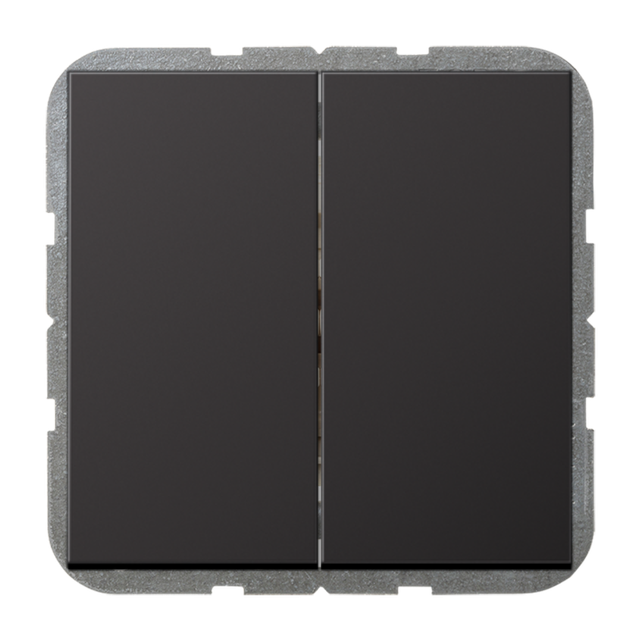 Wyłącznik podwójny schodowy JUNG LS 990 metal - ciemne aluminium