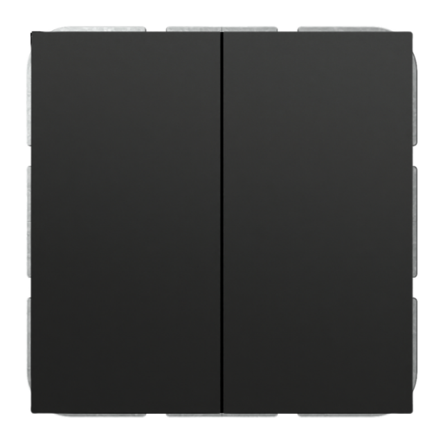 Wyłącznik podwójny schodowy typu push z klawiszem pionowym Gira System 70 - czarny mat