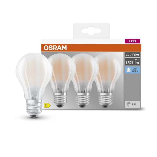 Żarówka LED BASE CLASSIC A 11W 840 Frosted E27 - trójpak