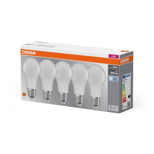 Żarówka LED BASE CLASSIC A 8.5W 840 Frosted E27 - pięciopak