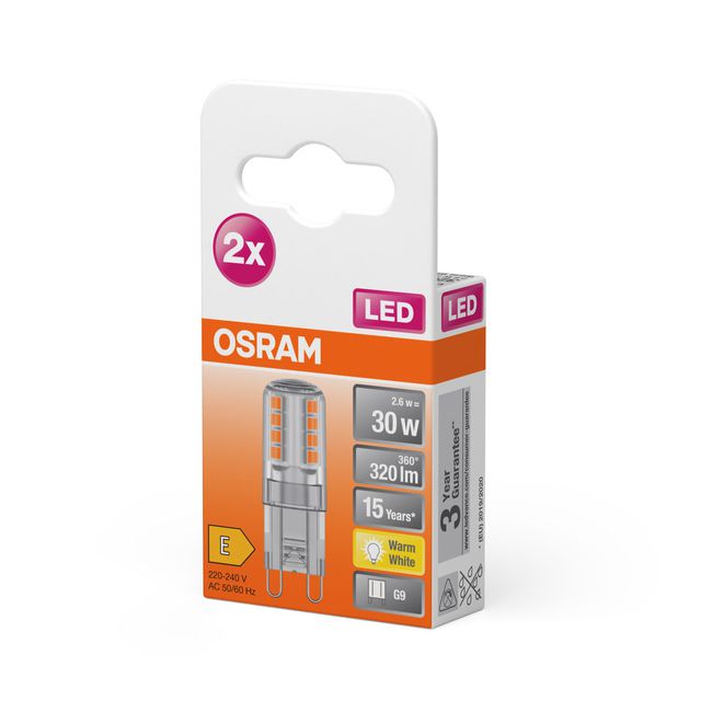Żarówka LED PIN G9 2.6W 827 Clear G9 - dwupak