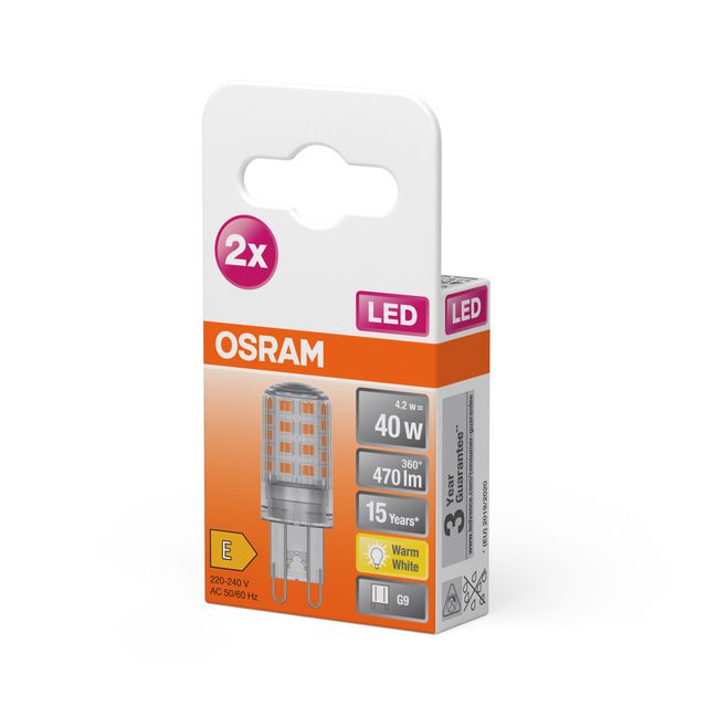 Żarówka LED PIN G9 4.2W 827 Clear G9 - dwupak