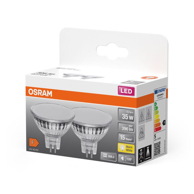 Żarówka LED STAR MR16 12V 4.3W 827 GU5.3 - dwupak