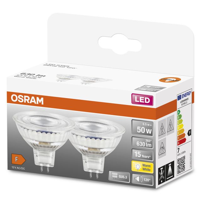 Żarówka LED STAR MR16 12V 6.5W 827 GU5.3 - dwupak