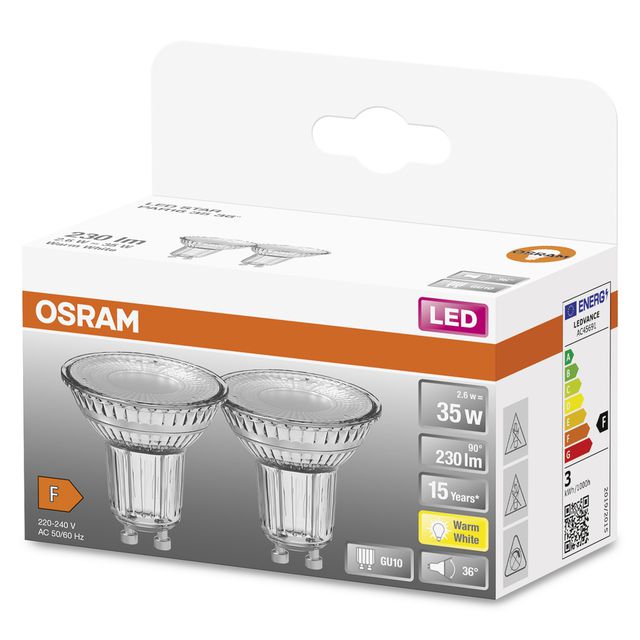 Żarówka LED STAR PAR16 4.3W 827 GU10 - dwupak