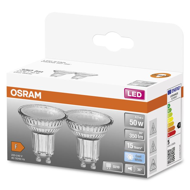 Żarówka LED STAR PAR16 4.3W 840 GU10 - dwupak