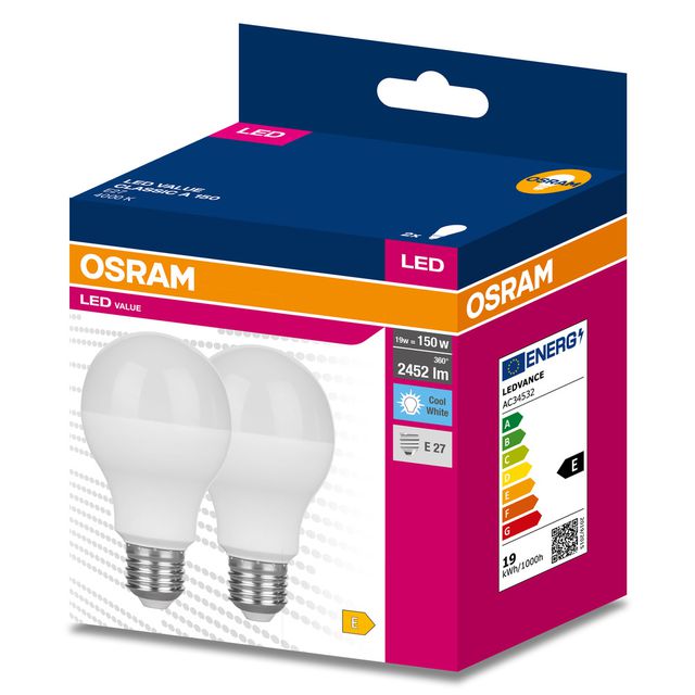 Żarówka LED VALUE CLASSIC A 150  19W/4000K E27 - dwupak