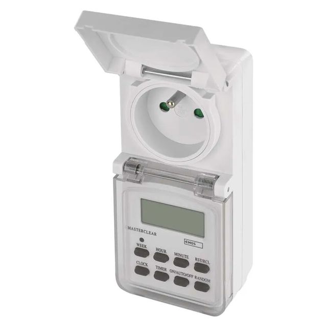 Cyfrowy programator czasowy IP44 zewnętrzny P5507N