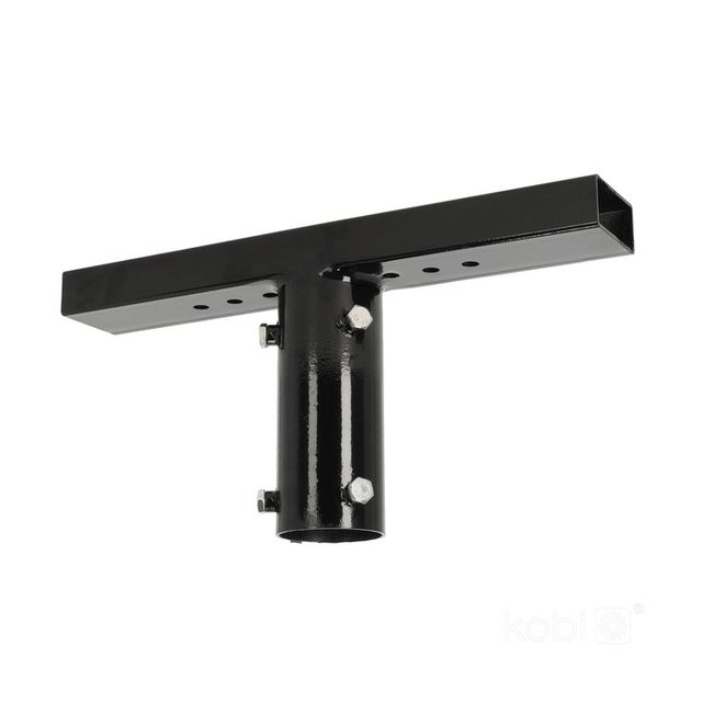 Czarny uchwyt montażowy 36cm na rurę 60mm do słupa składanego stalowego