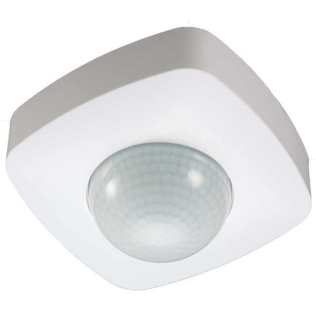 Sufitowy czujnik ruchu PIR natynkowy 20m 2000W biały