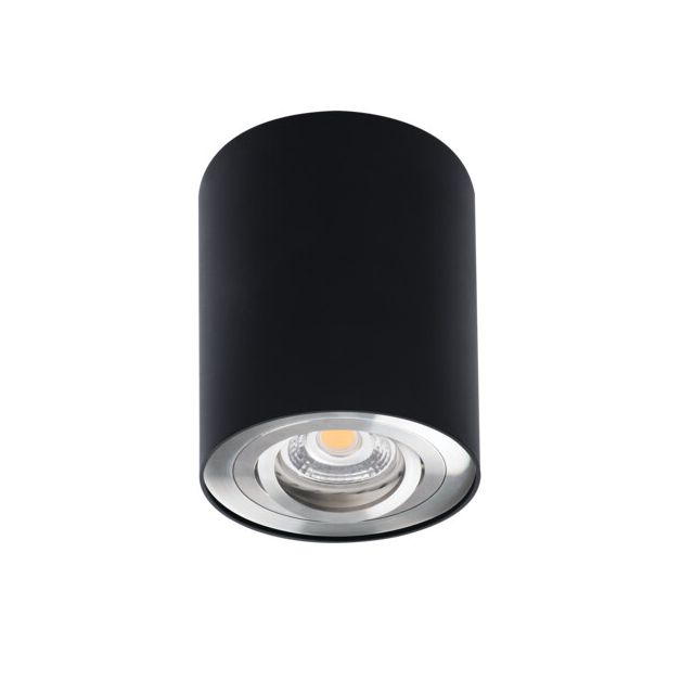 Downlight BORD DLP-50-SR/B czarno-srebrna
