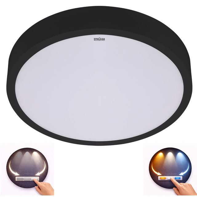 Downlight natynkowy ANDRE LED 9-15W 17cm zmienna barwa CCT czarny
