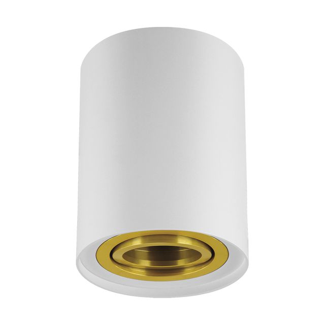 Downlight regulowany tuba sufitowa okrągła glamour HARY GU10 biały złoty