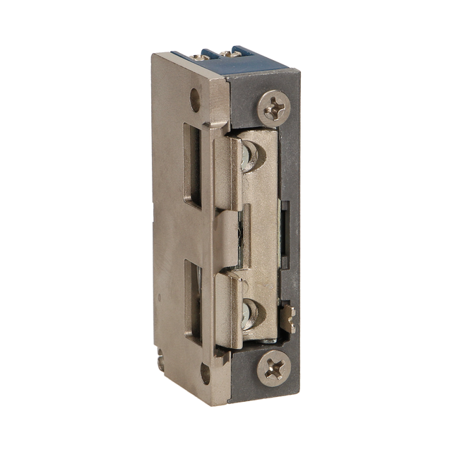 Elektrozaczep symetryczny MINI z prowadnicą i blokadą OR-EZ-4035, niskoprądowy